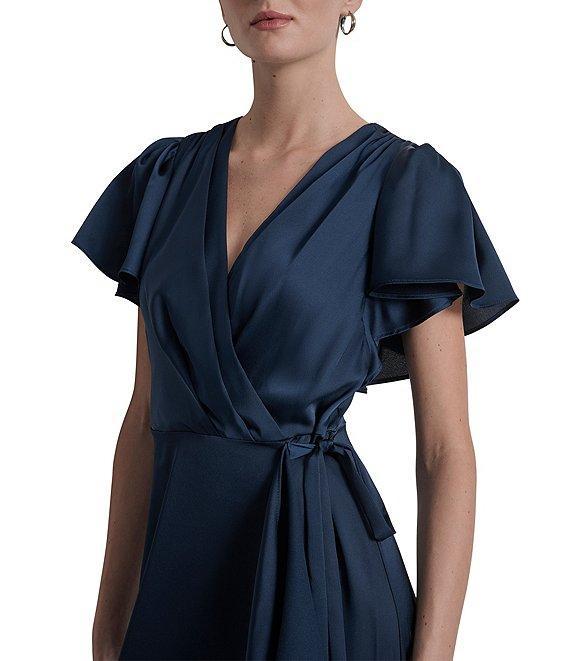 DKNY by Donna Karan Short Sleeve Faux Wrap Midi Dress Product Image