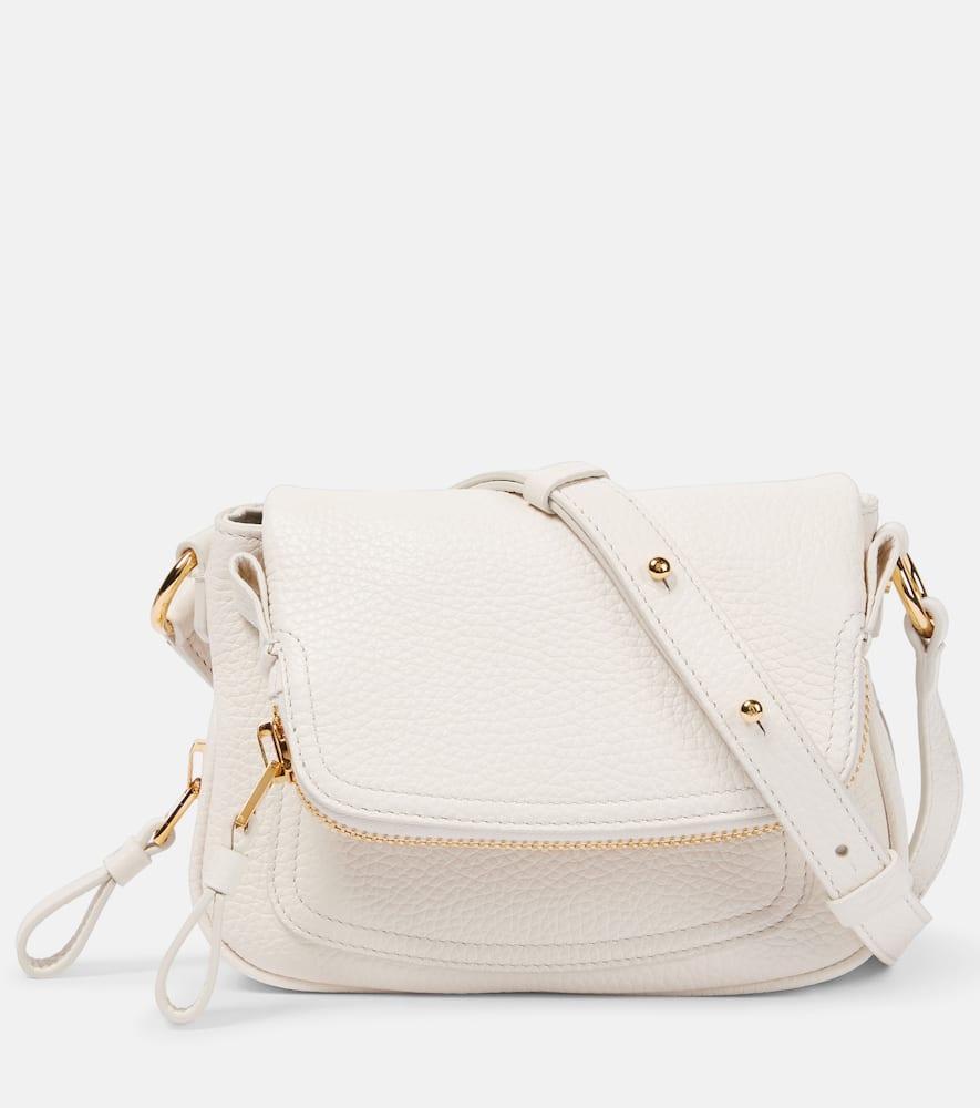 TOM FORD Jennifer Mini Leather Shoulder Bag In Chalk Product Image