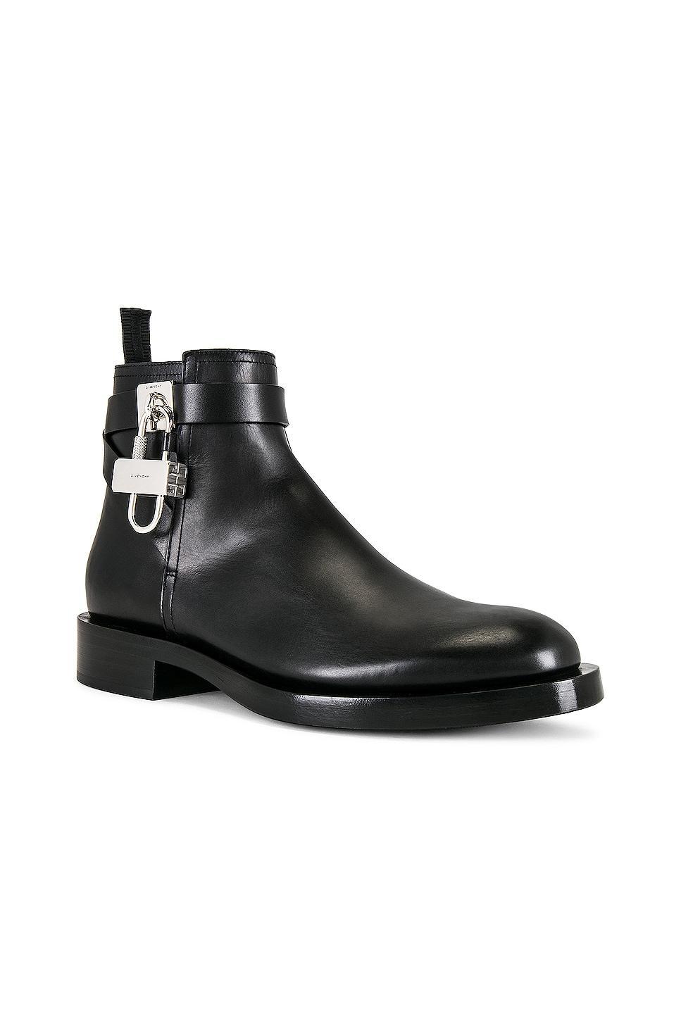 Mens Lock Ankle Boots In Leather Product Image