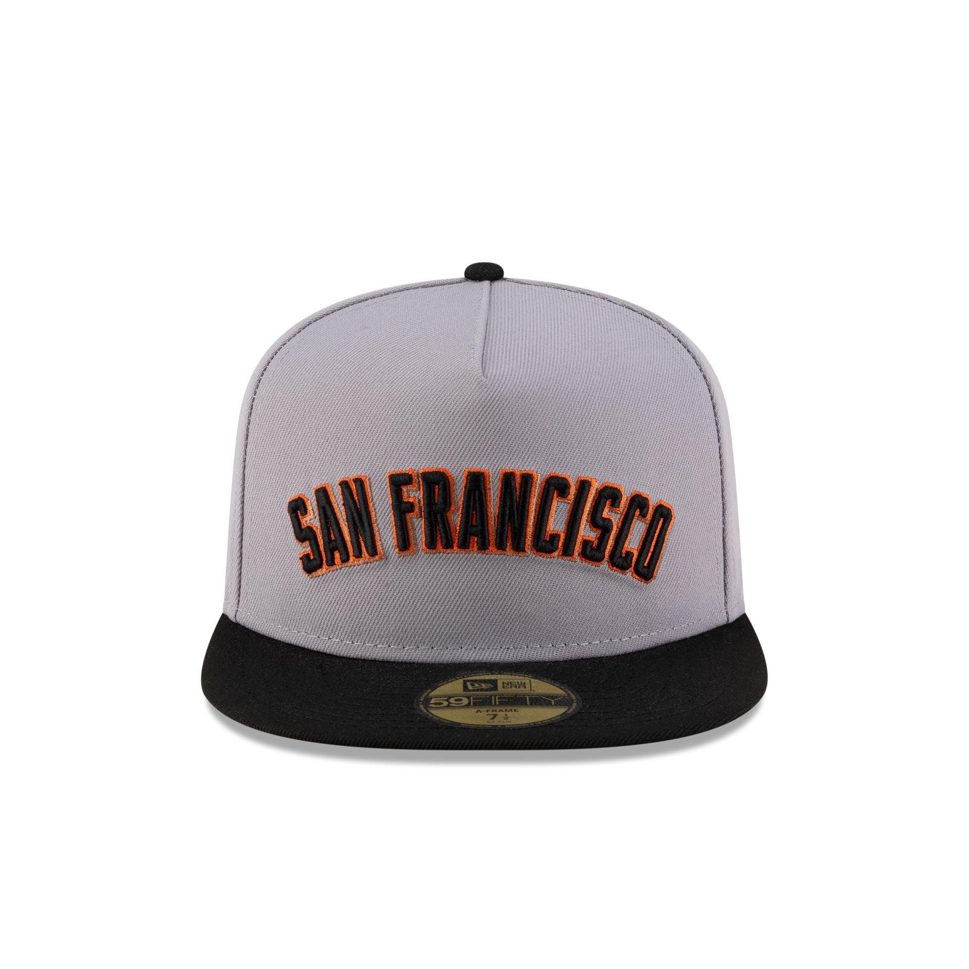 Just Caps League Sidepatch Gray San Francisco Giants 59FIFTY A-Frame Fitted Hat Male Product Image