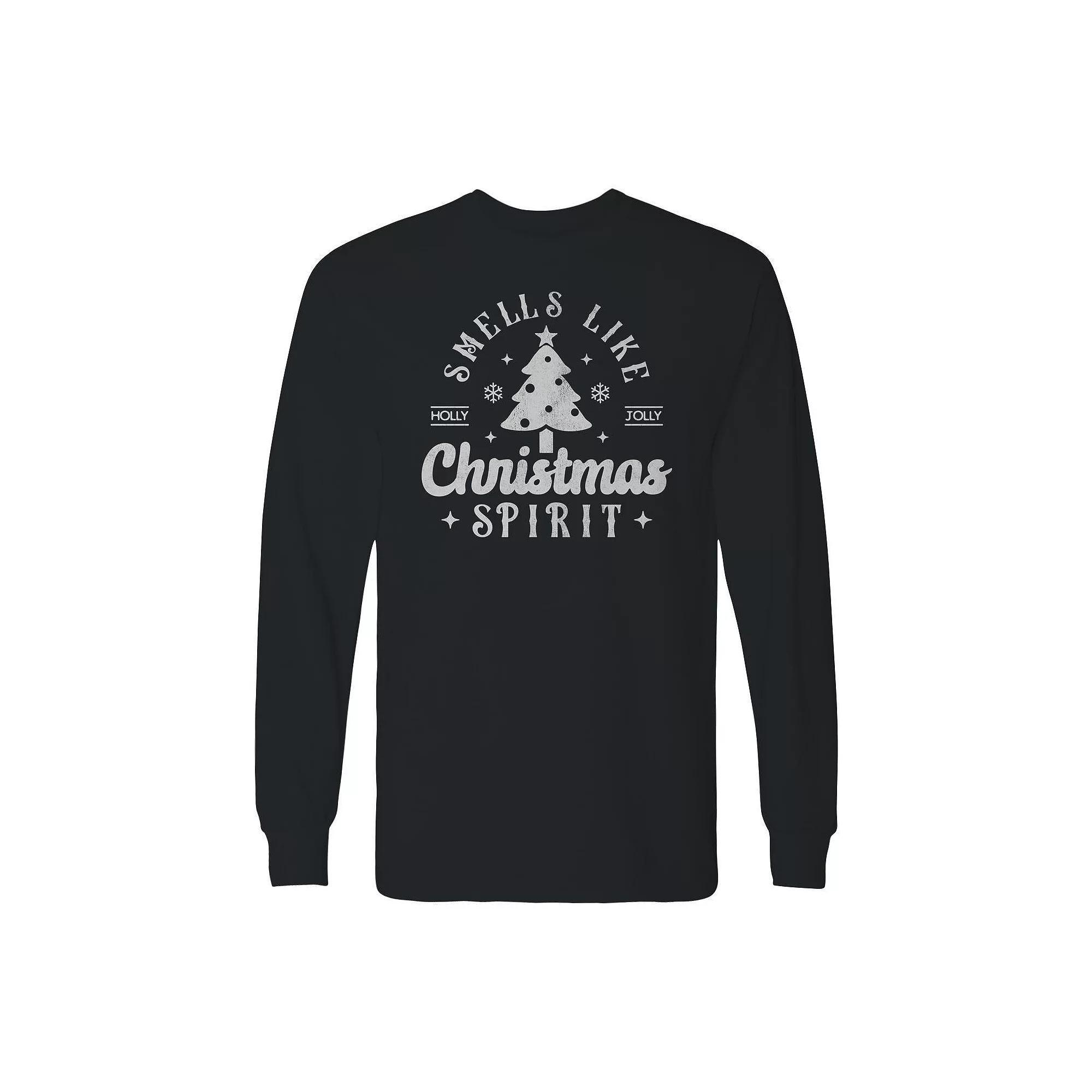 Men's Smells Like Christmas Spirit Long Sleeve Graphic Tee, Adult Unisex,  Product Image