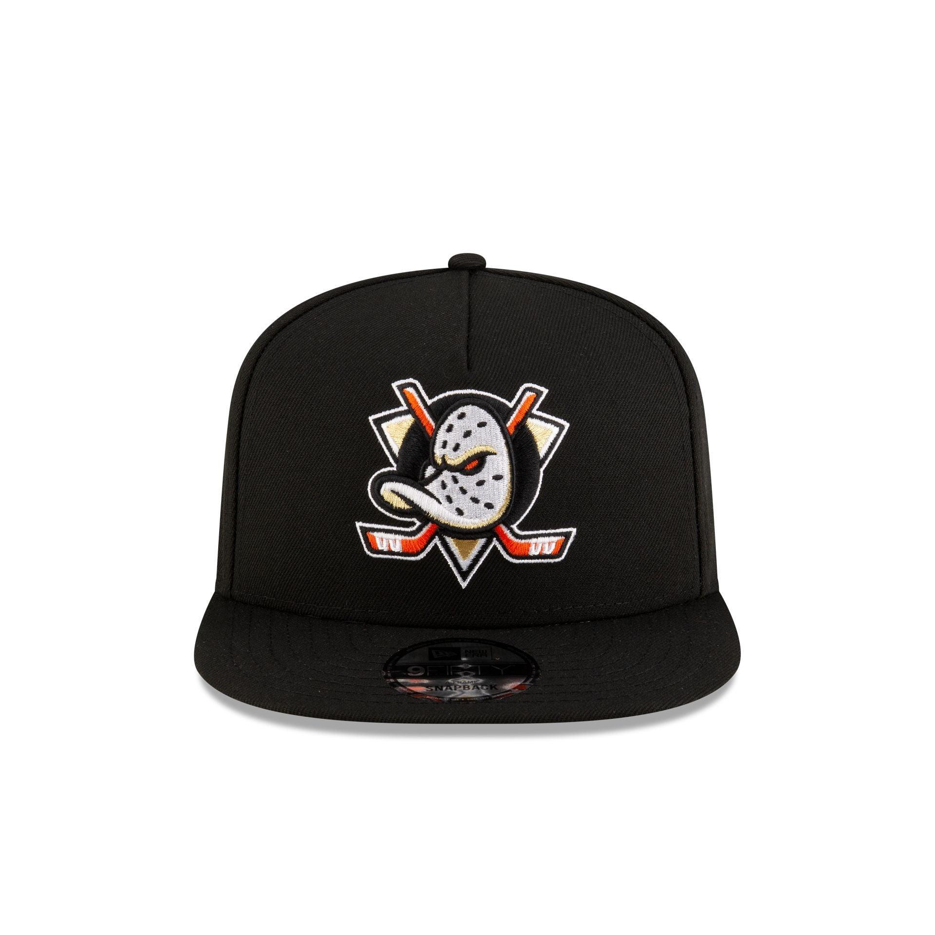 Anaheim Ducks Black 9FIFTY A-Frame Snapback Hat Male Product Image