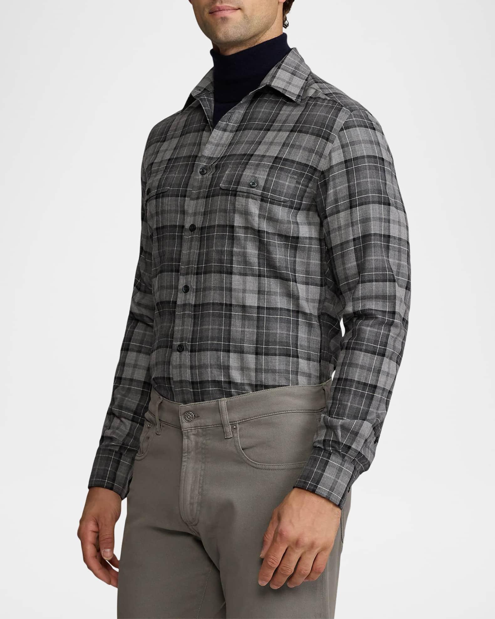 Men's Plaid Twill Shirt Product Image