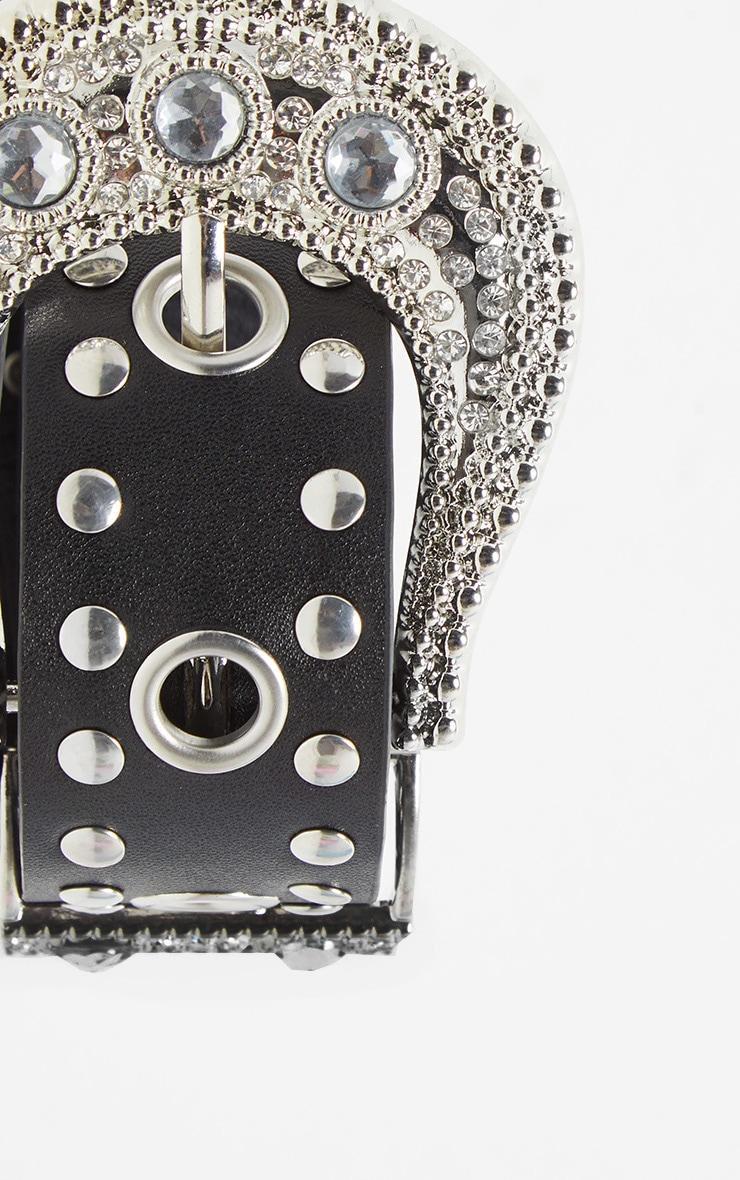 Black Studded Western Style Belt Product Image