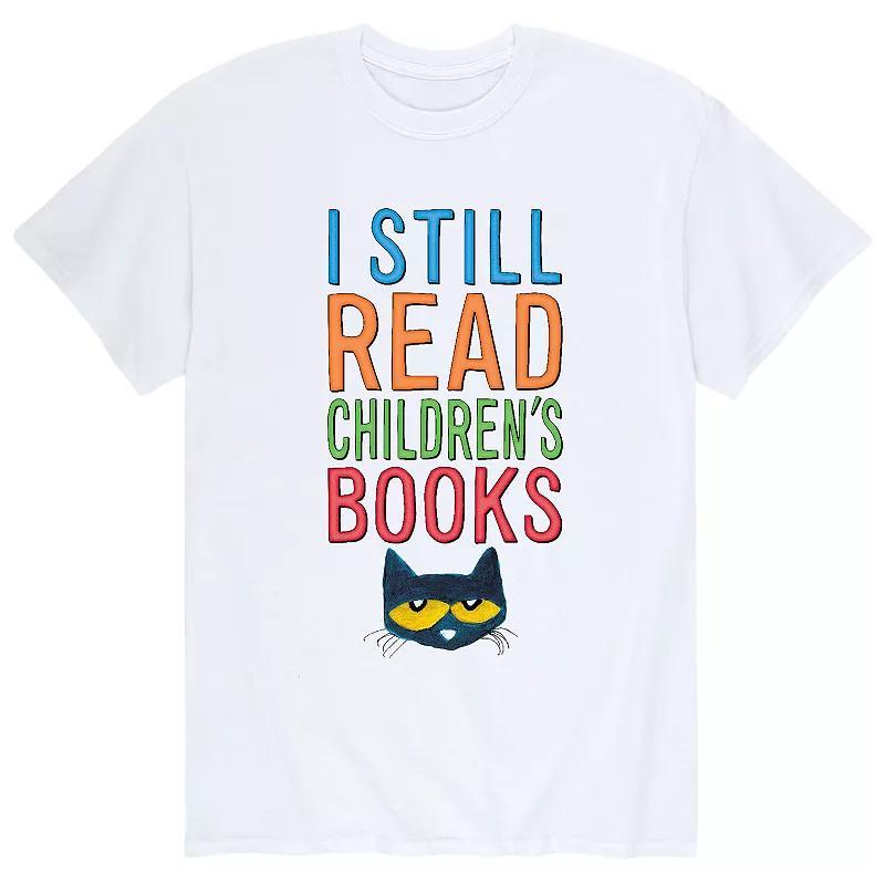 Men's Pete The Cat Childrens Book Tee, Size: Large, Grey Product Image