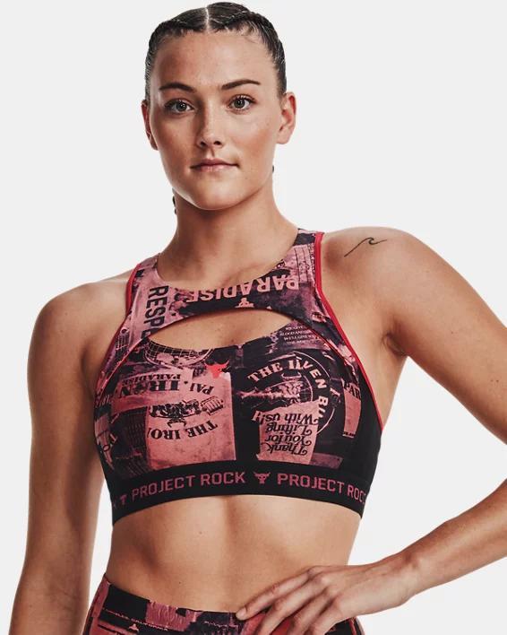 Women's Project Rock Crossback Printed Sports Bra Product Image