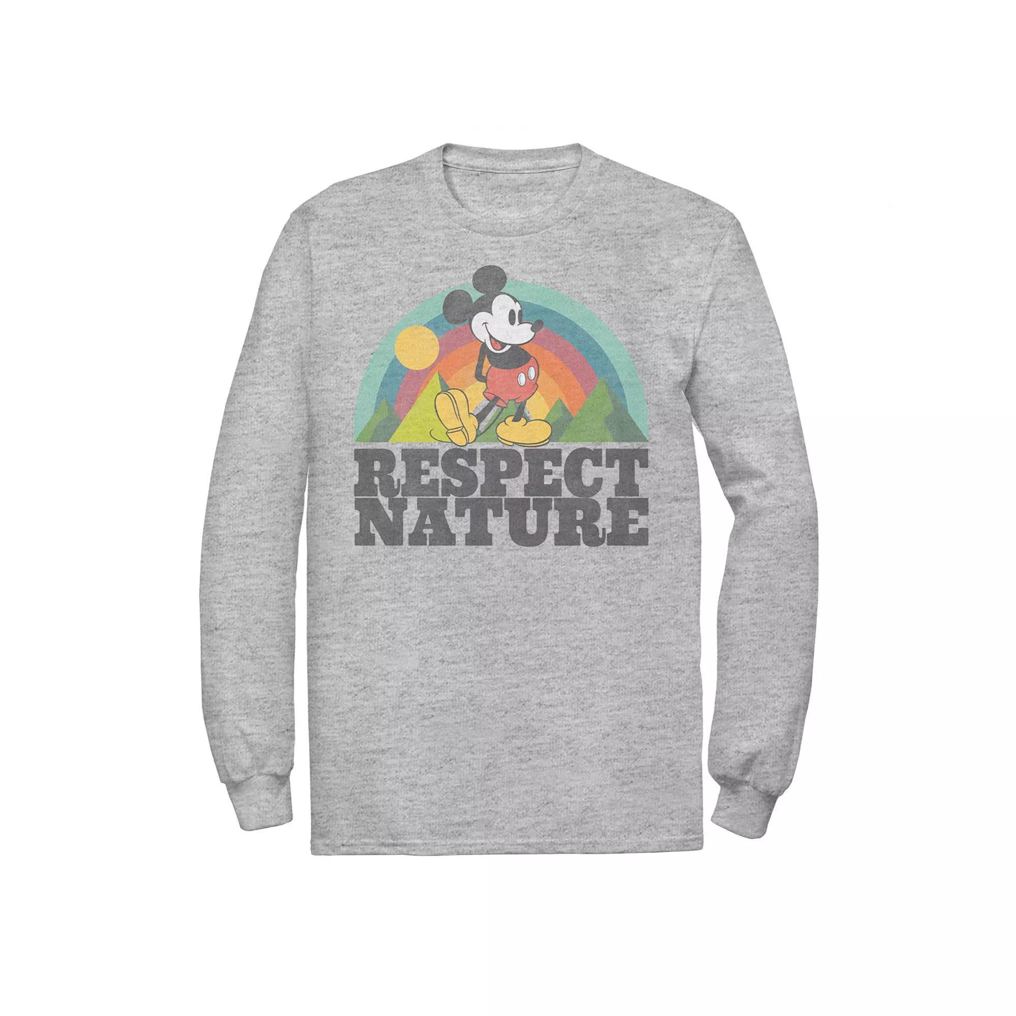 Big & Tall Disney Mickey Mouse "Respect Nature" Rainbow Graphic Tee, Men's,  Product Image