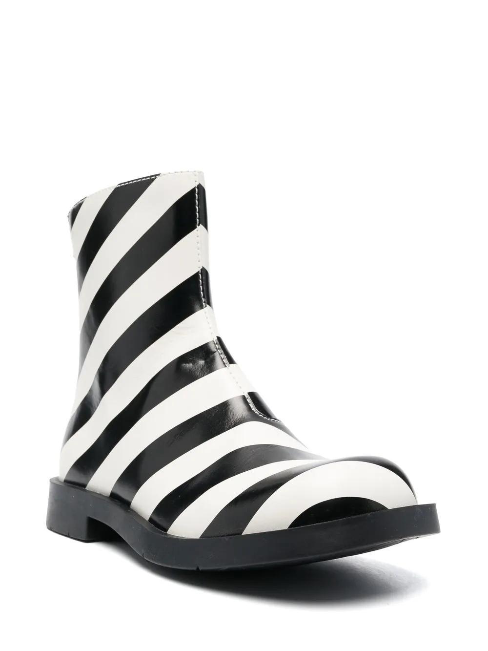 CAMPER Striped Ankle Boots In Black Product Image