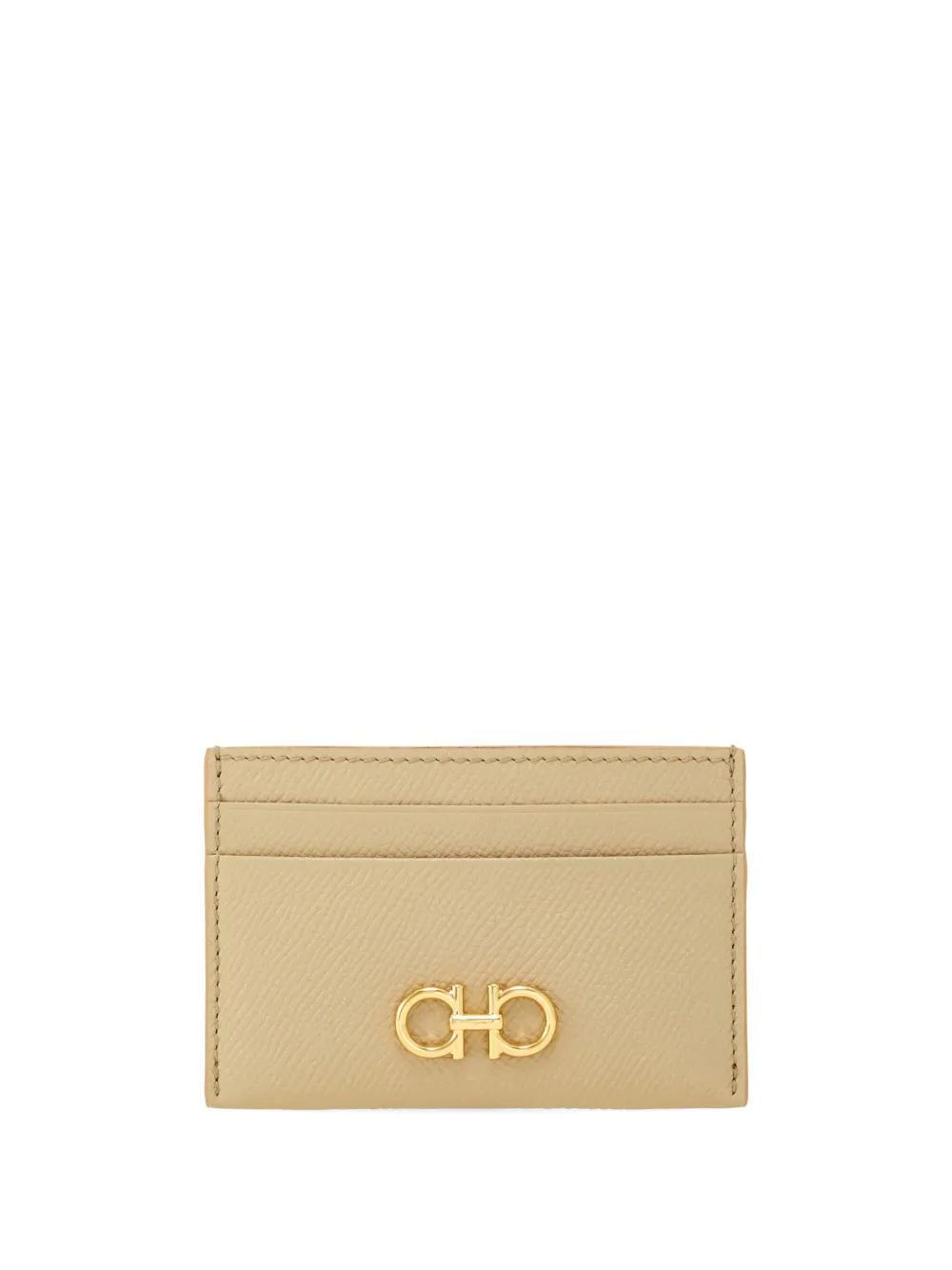 FERRAGAMO Gancini Cardholder In Beige Product Image