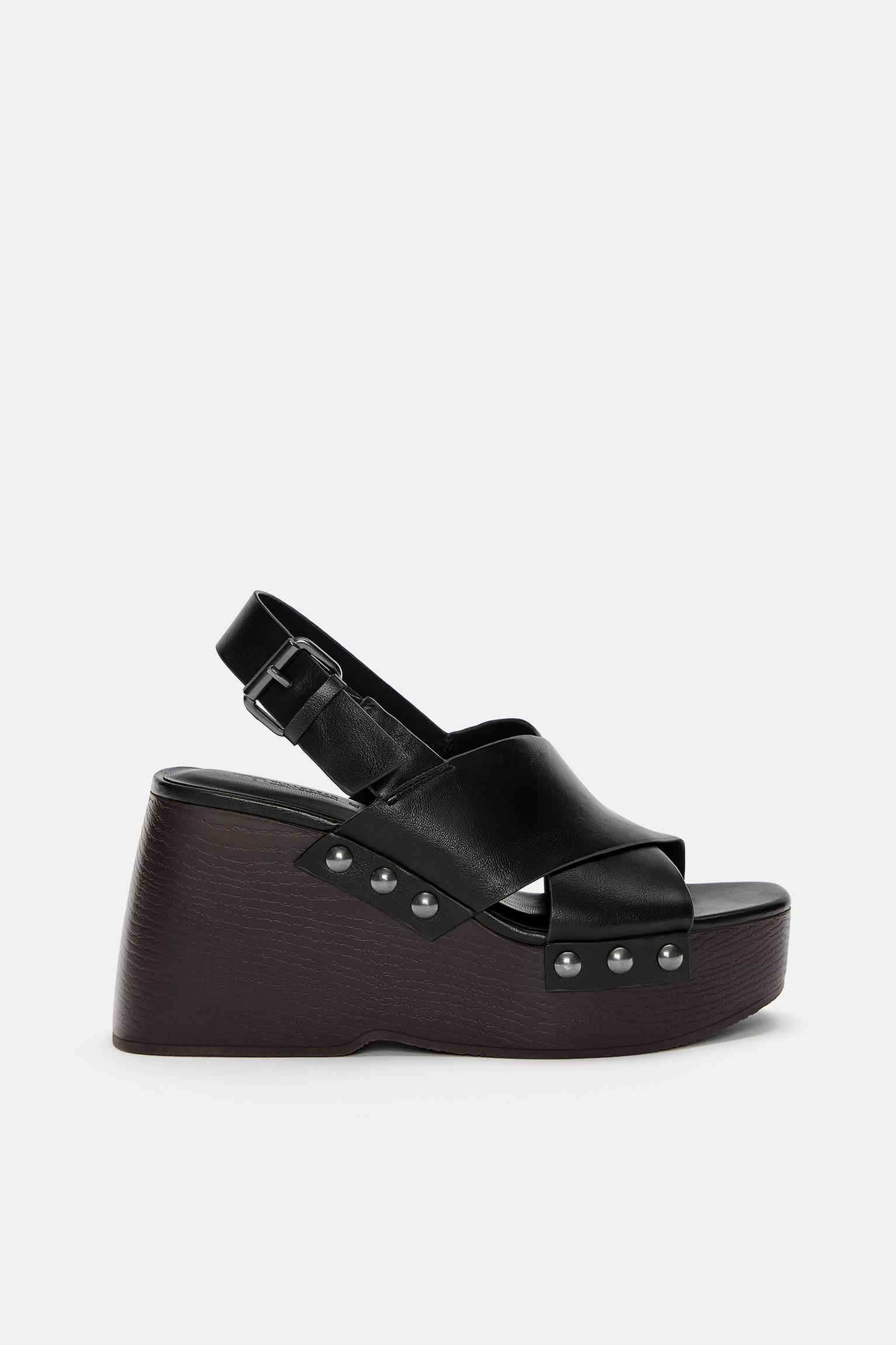 Studded wedge sandals Product Image