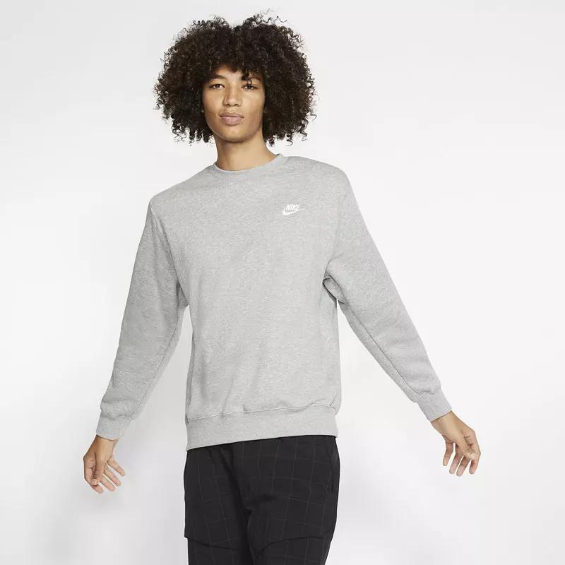 Nike Men's Club Crewneck Sweatshirt in Black/white at Nordstrom, Size Large Product Image