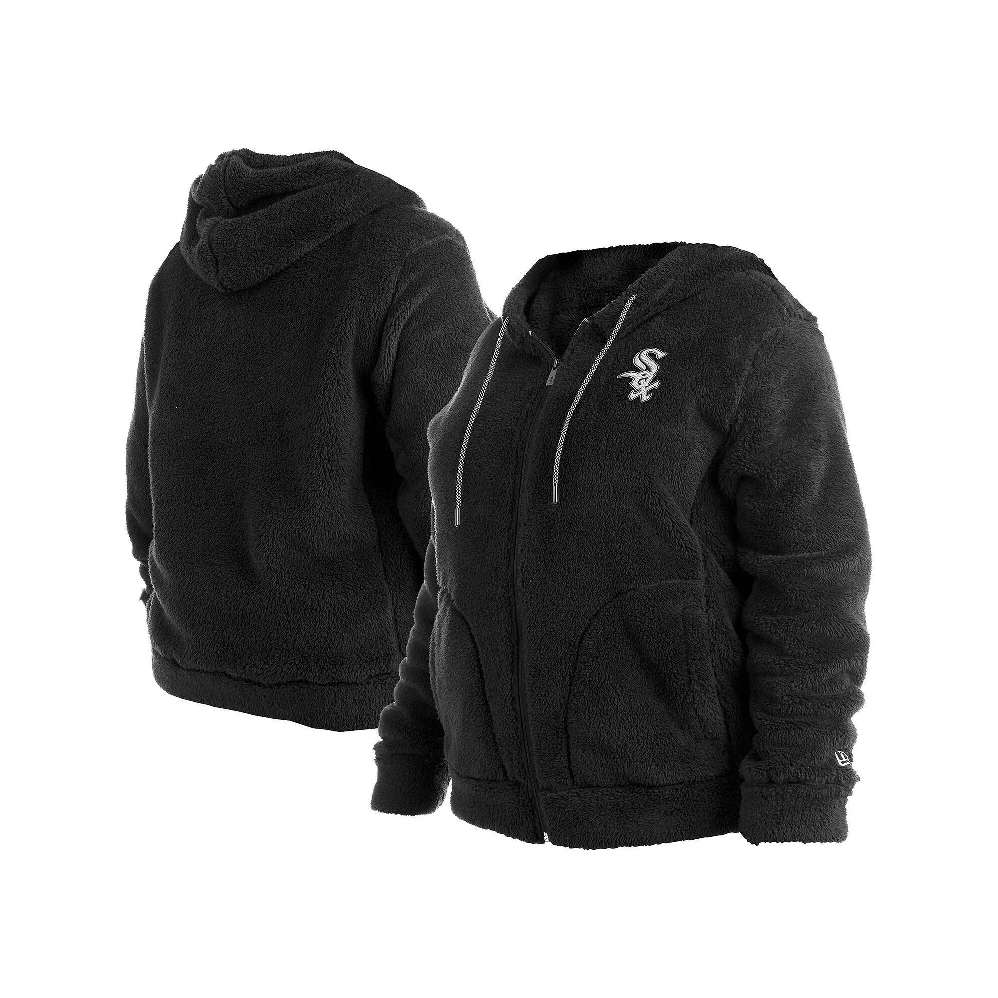 Women's New Era Black Chicago White Sox Plus Size Sherpa Full-Zip Jacket, Size: 1XL Product Image