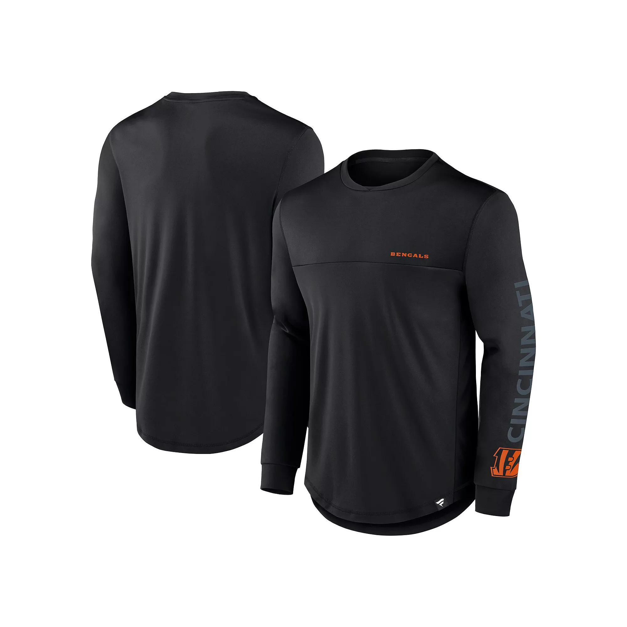 Men's Fanatics Black Cincinnati Bengals Blackout Long Sleeve T-Shirt,  Product Image