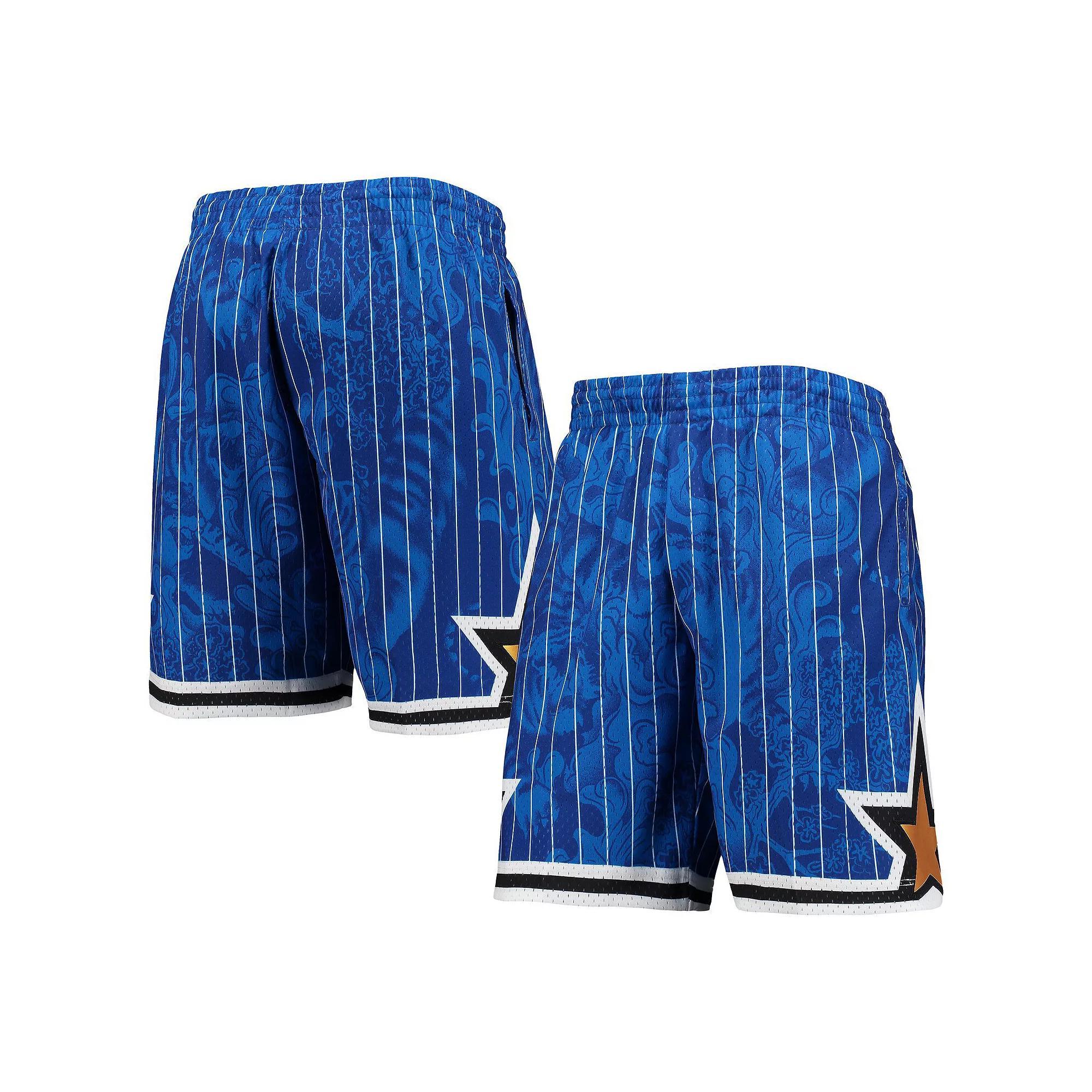 Men's Mitchell & Ness Blue Orlando Magic Hardwood Classics Lunar New Year Swingman Shorts, Size: 2XL, Mag Blue Product Image