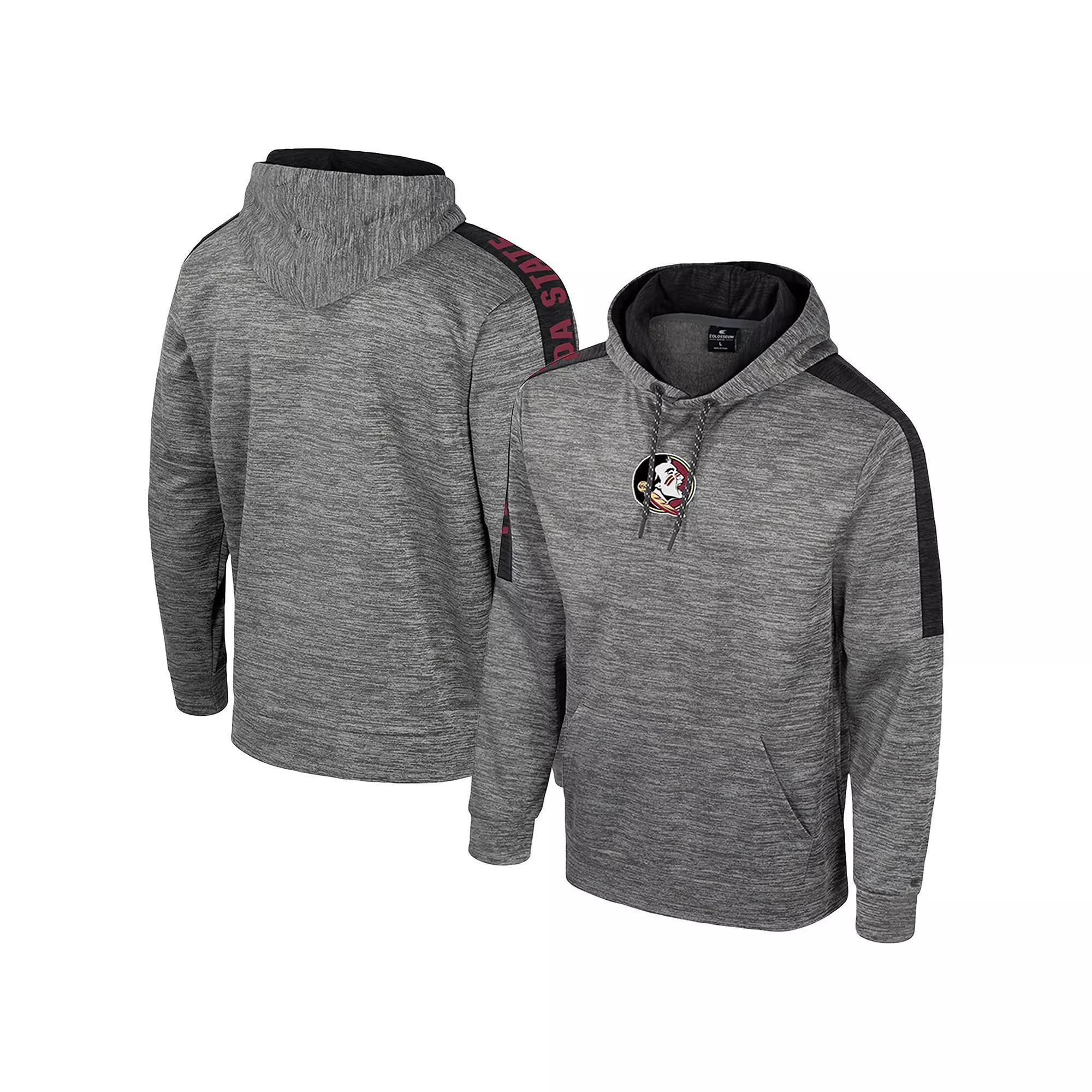Men's Colosseum Heather Gray Florida State Seminoles Dozer Pullover Hoodie,  Product Image