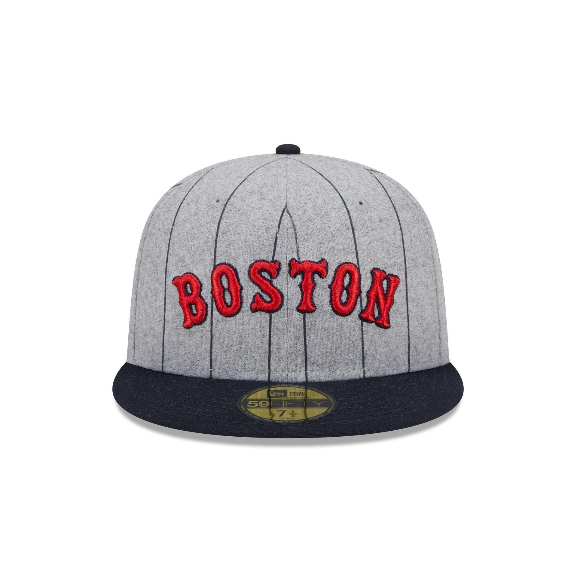 Boston Red Sox Heather Pinstripe 59FIFTY Fitted Hat Male Product Image