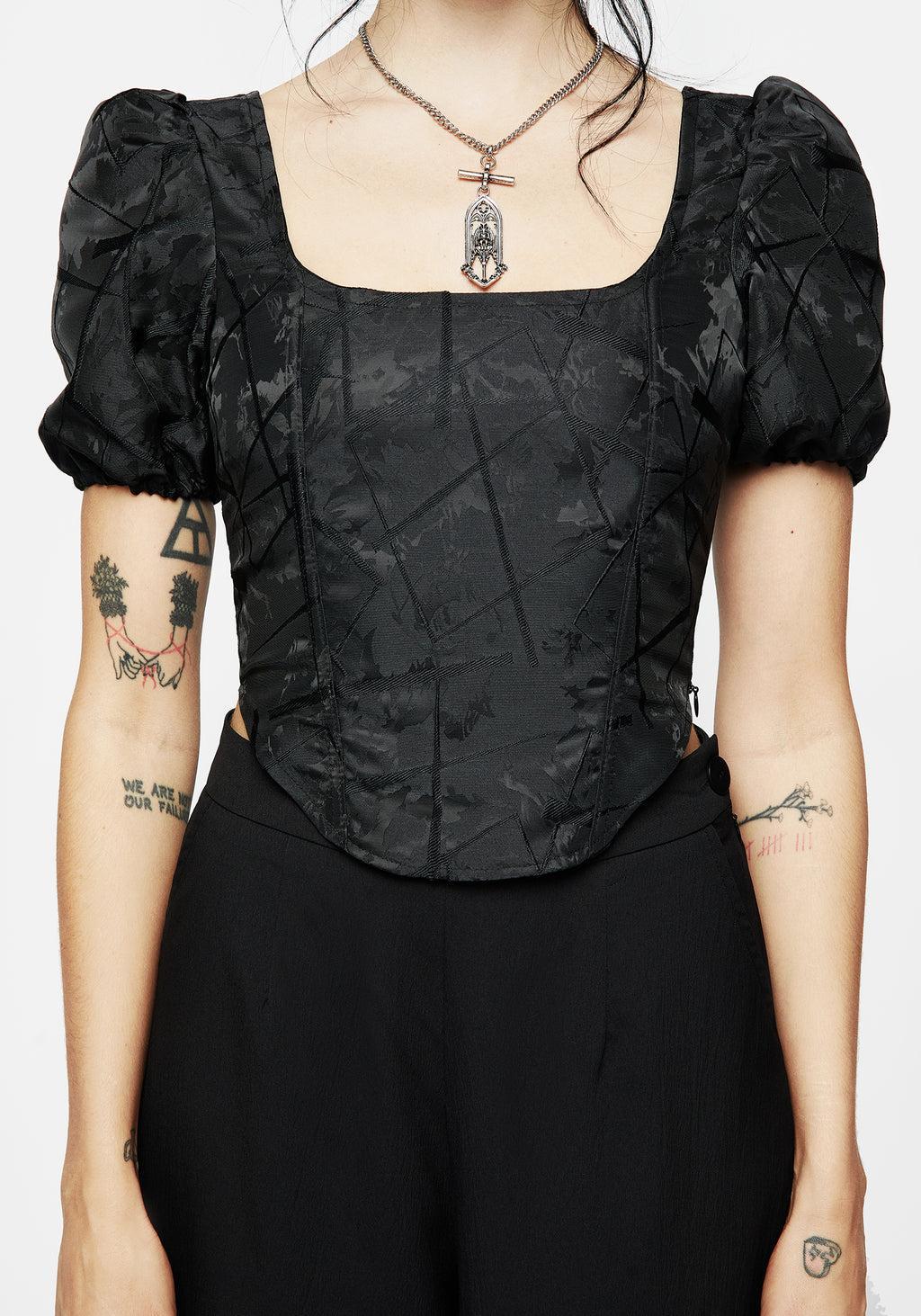 Chatelaine Puff Sleeve Corset Top Product Image