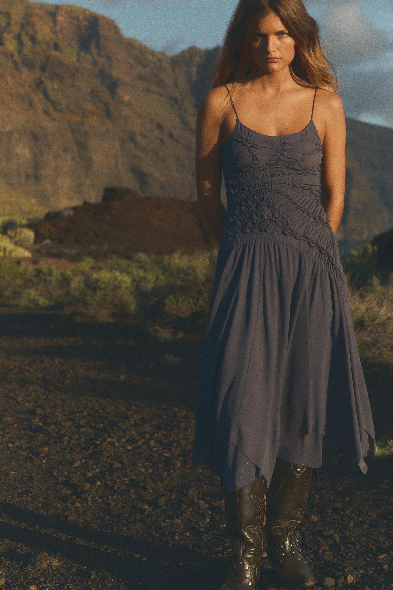 ASYMMETRICAL DRESS WITH RUCHING Product Image