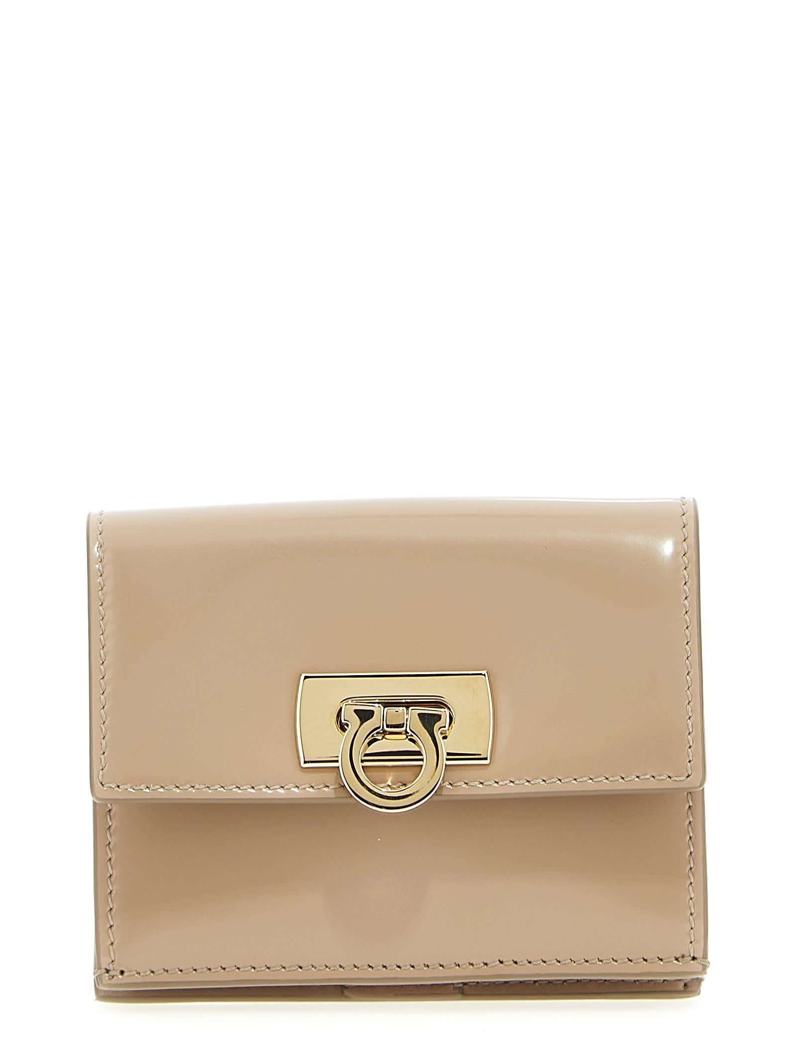 Patent Leather Wallet In Brown Product Image