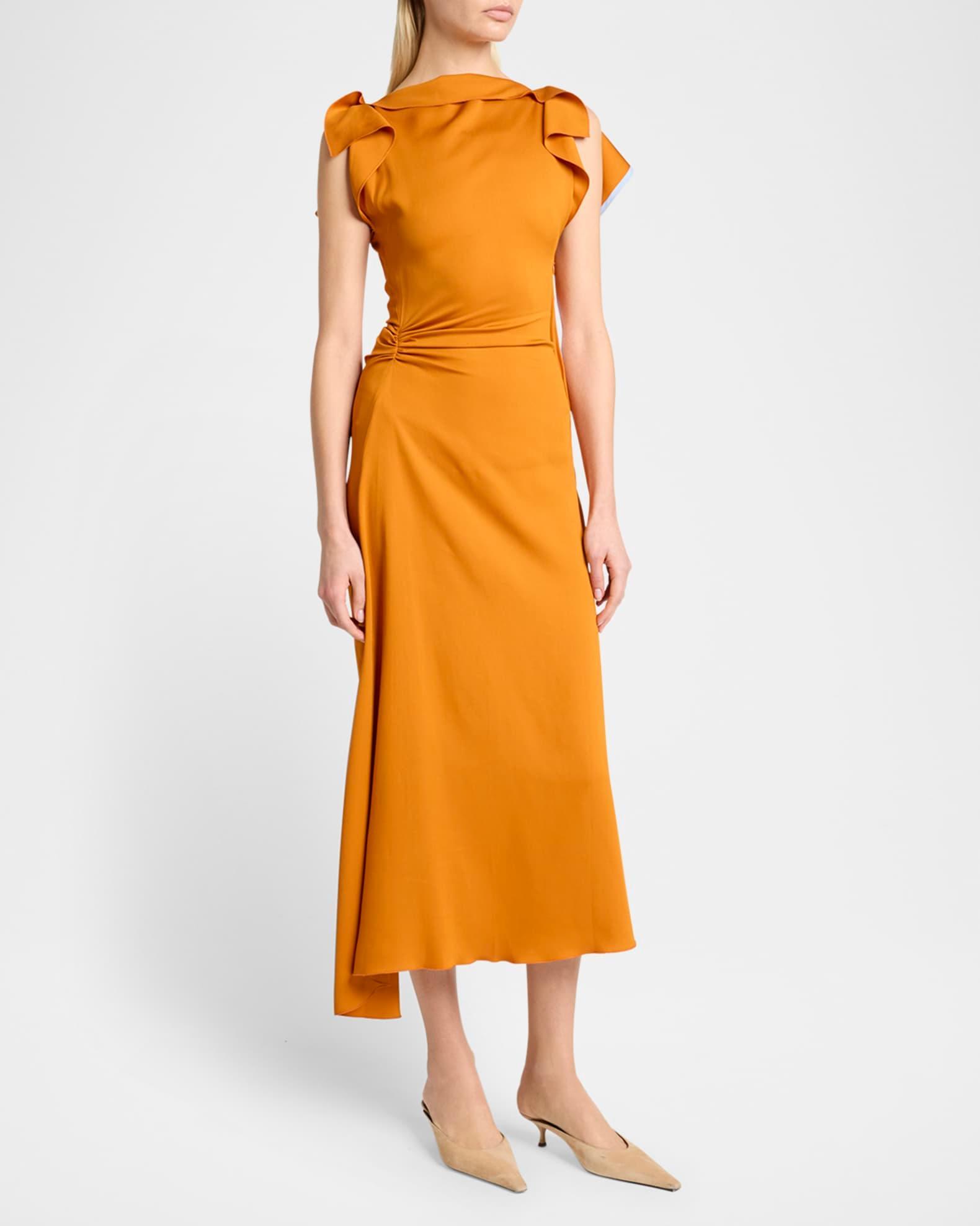 Drape Sleeve Midi Dress Product Image