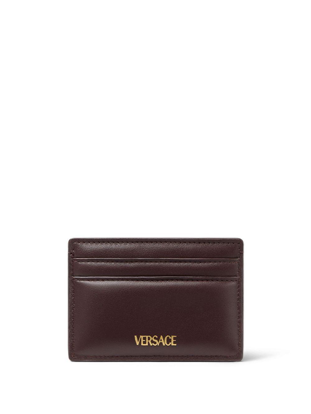 VERSACE Leather Cardholder In Rot Product Image