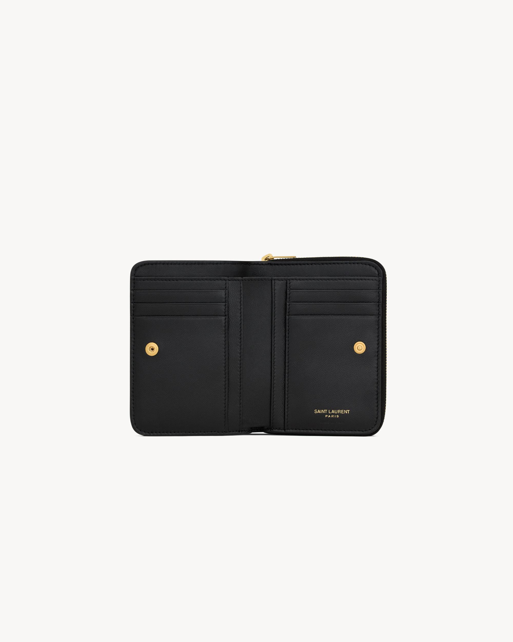 CASSANDRE MATELASSÉ compact zip-around wallet in lambskin Product Image