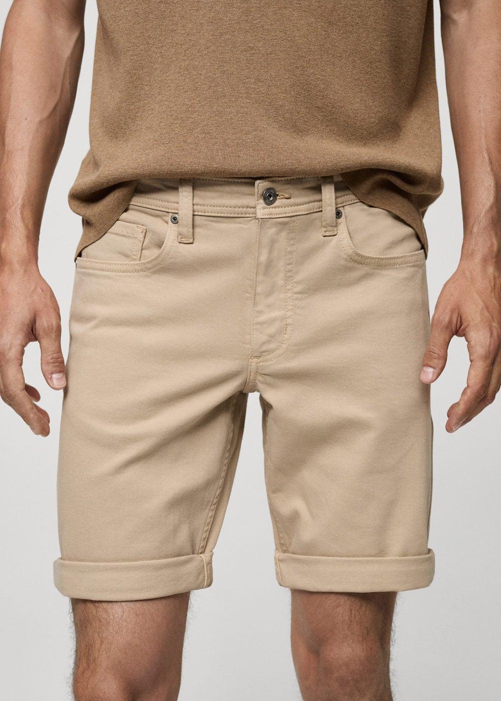 Mango Mens Denim Bermuda Shorts Product Image