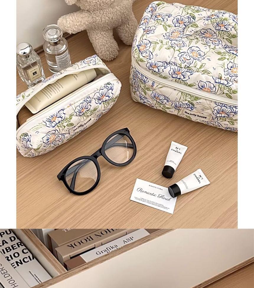 Floral Print Fabric Makeup Bag (Various Designs) Product Image