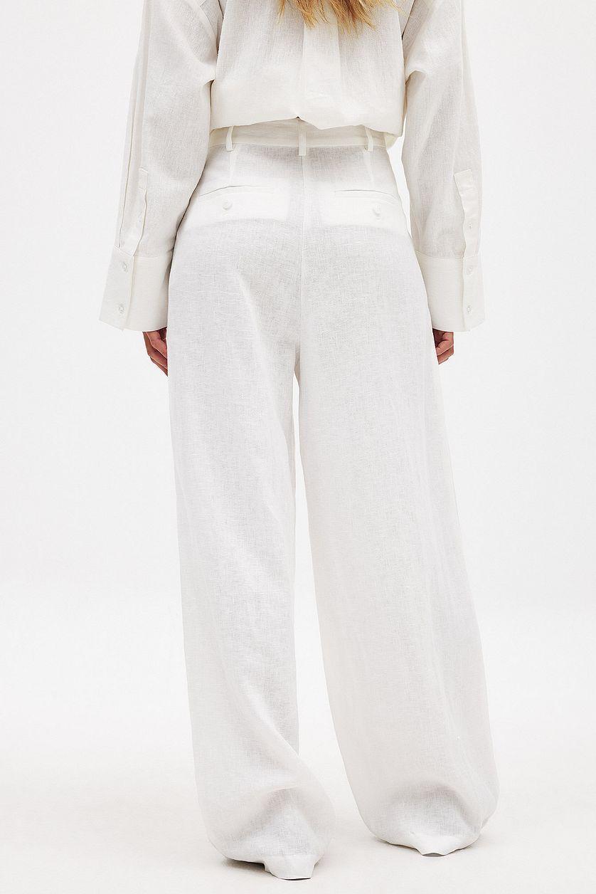 Linen Wide Leg Pants Product Image