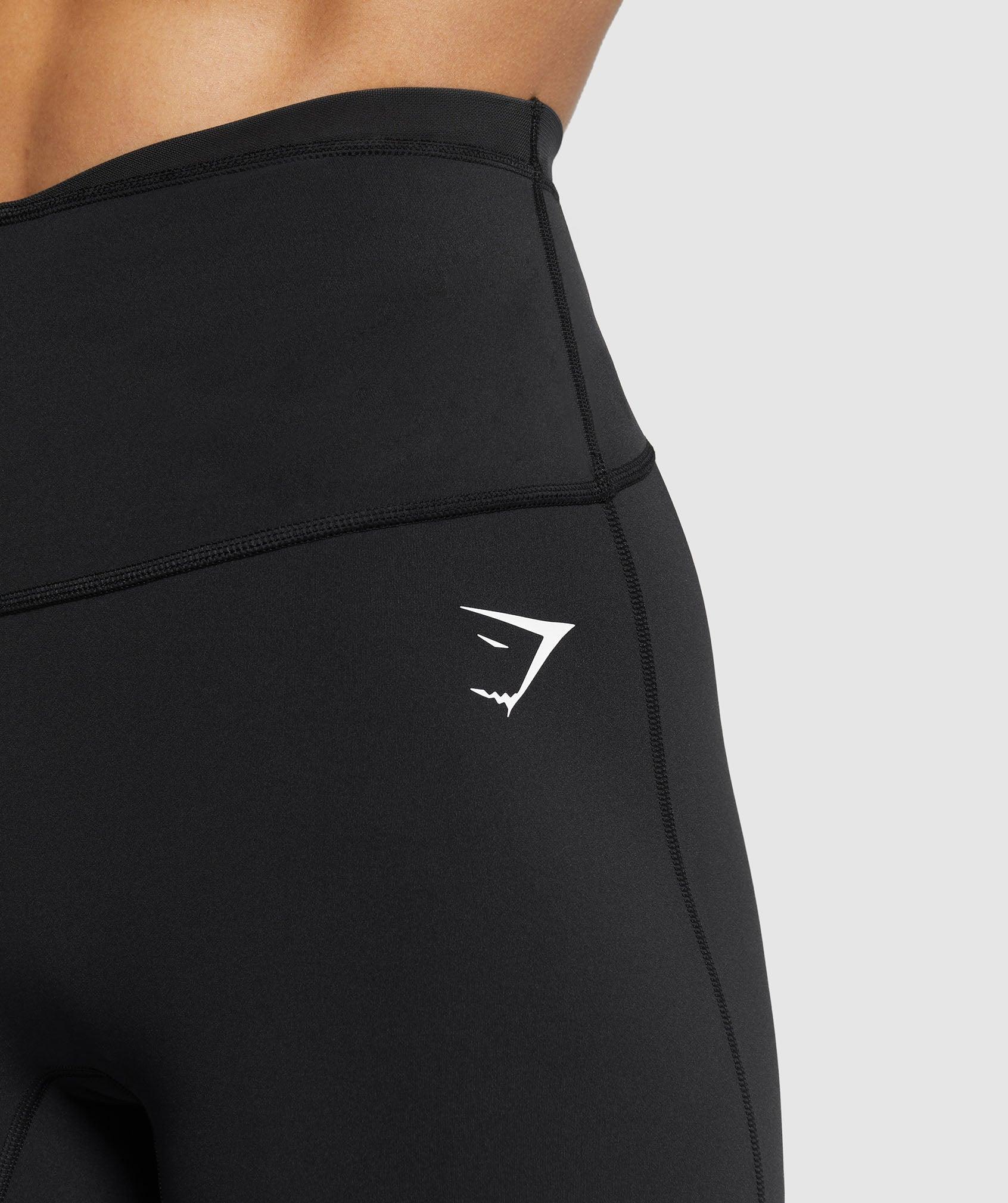 Gymshark Mesh Waistband Leggings - Black Female Product Image