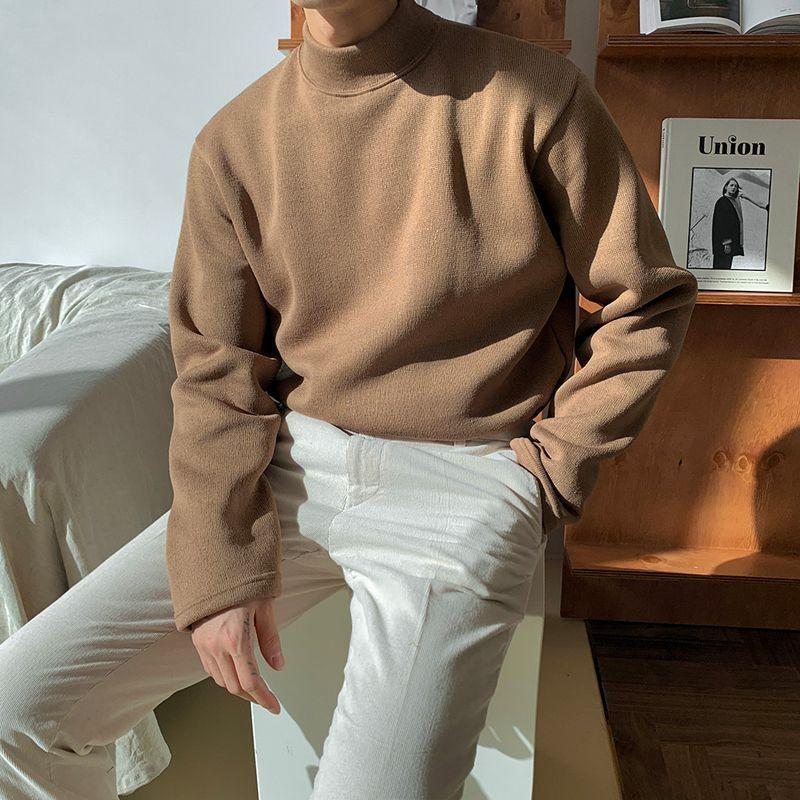 Mock-Neck Knit Top Product Image