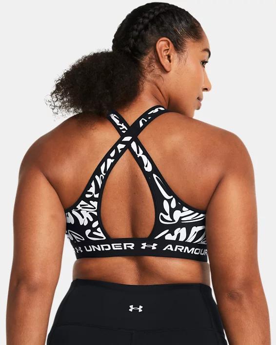 Women's Armour® Mid Crossback Printed Sports Bra Product Image