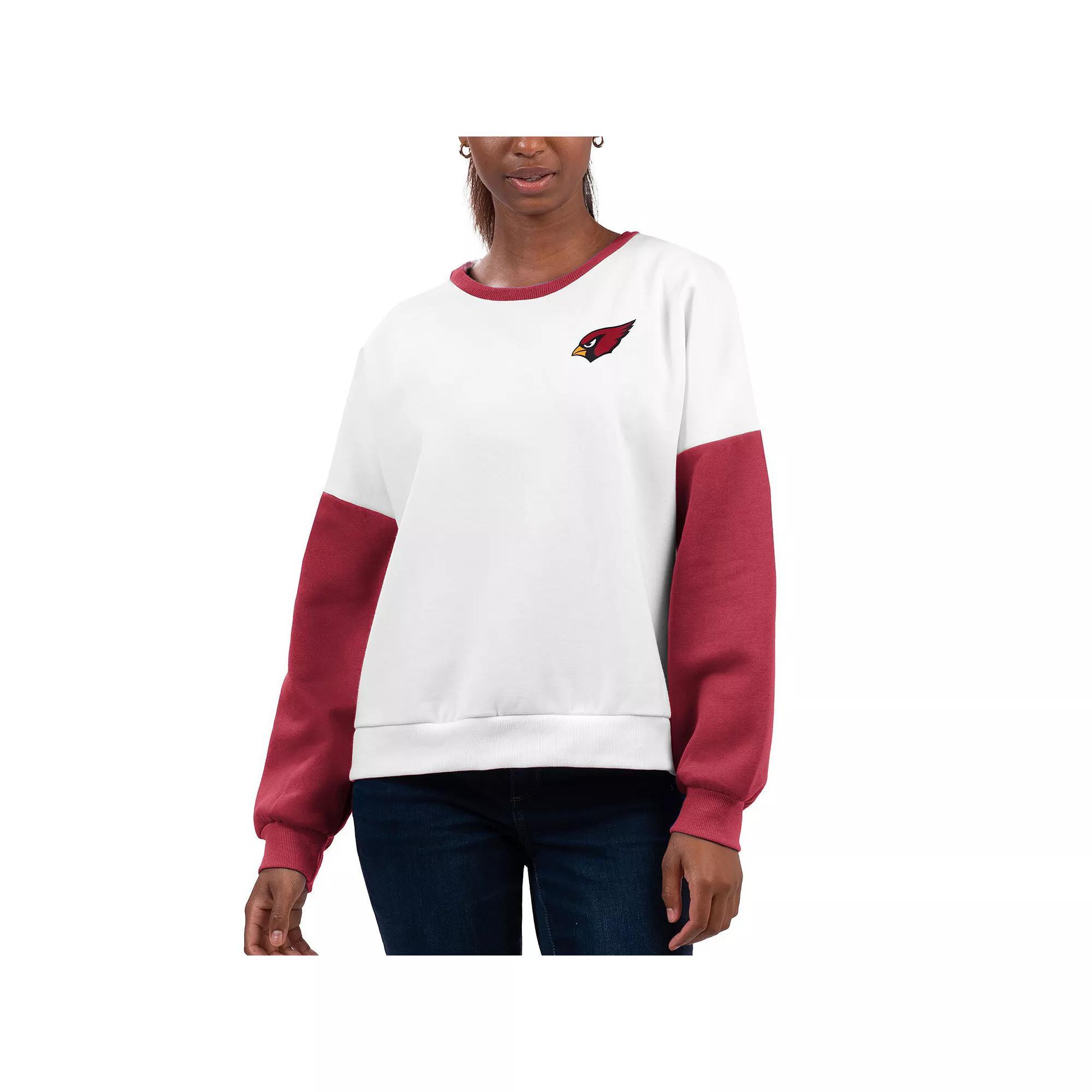 Women's G-III 4Her by Carl Banks White Arizona Cardinals A-Game Pullover Sweatshirt, Size: Large Product Image
