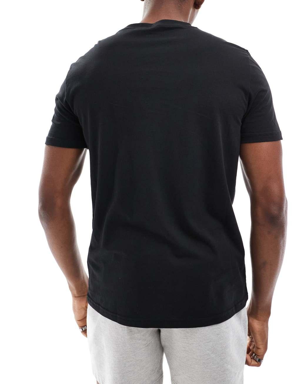 Tommy Hilfiger monotype stripe lounge T-shirt in black Product Image