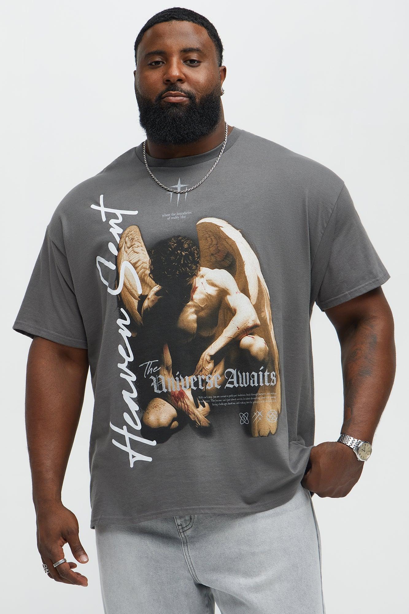 The Universe Awaits Short Sleeve Tee - Charcoal Male Product Image