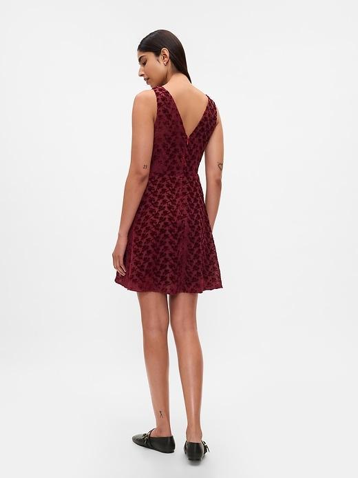 Velvet Floral Mini Dress Product Image