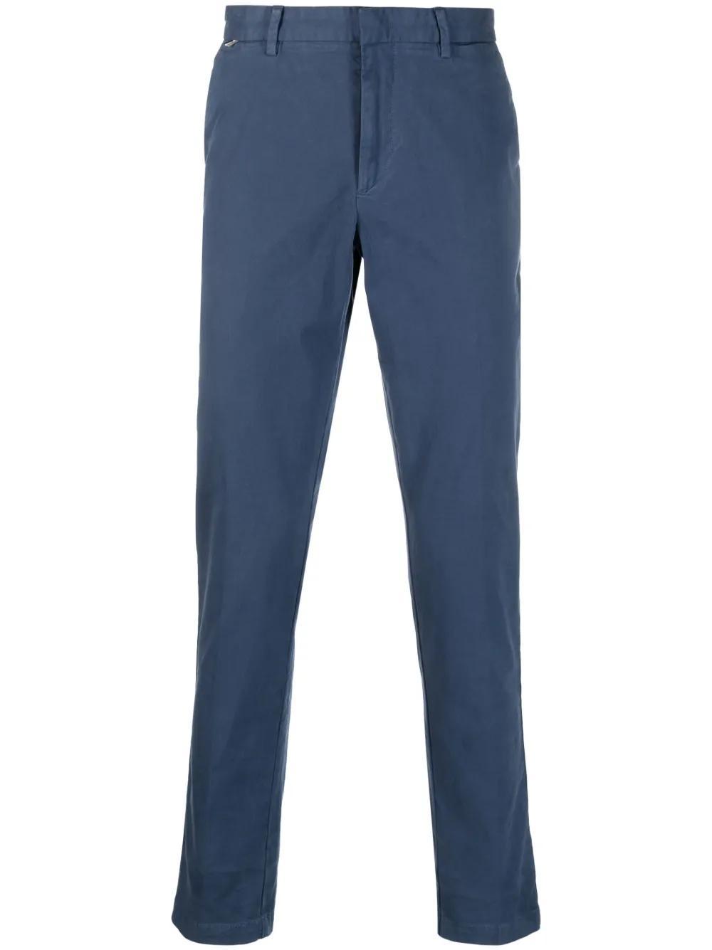 HUGO BOSS Low-rise Chino Trousers In Blue Product Image