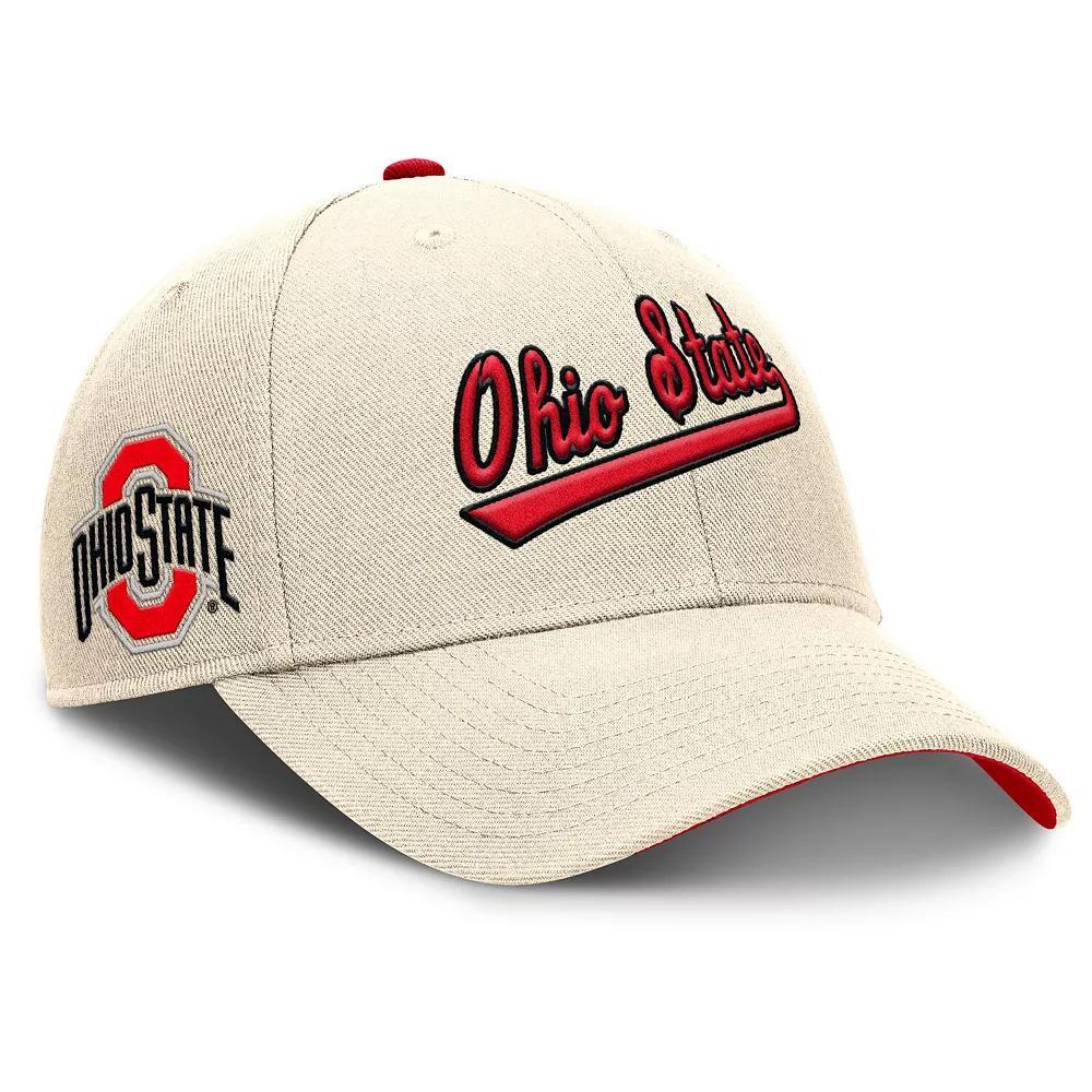 Mens Nike Natural Ohio State Buckeyes Primetime Rise Adjustable Hat Product Image