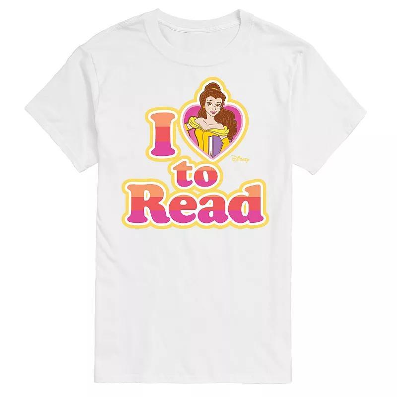 Disney Princess Big & Tall Belle I Love To Read Graphic Tee, Men's, Size: 4XL Tall, Blue Product Image