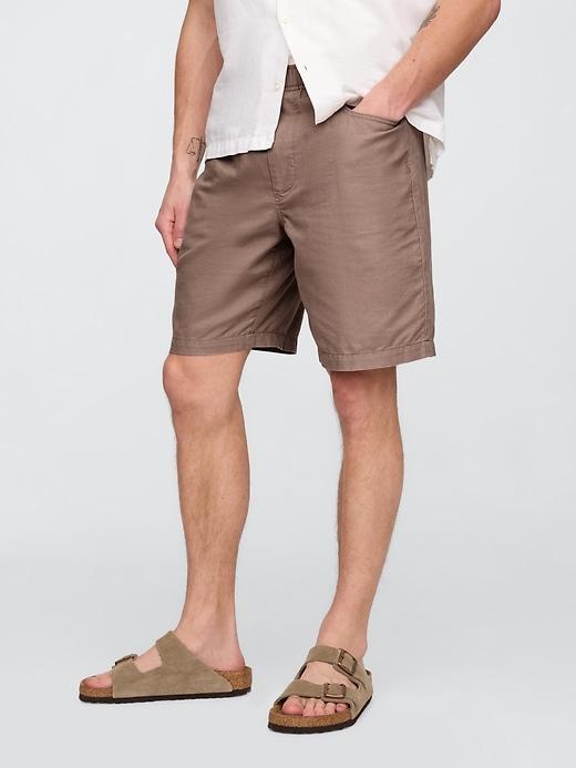 9" Linen-Cotton Easy Shorts Product Image