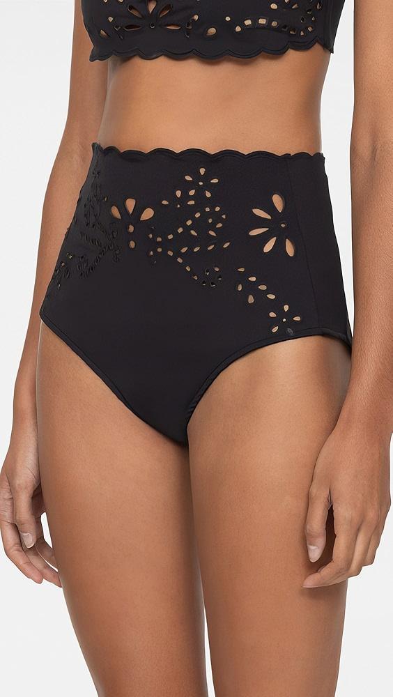 Sea Liat Embroidery High Waisted Bikini Bottoms | Shopbop Product Image