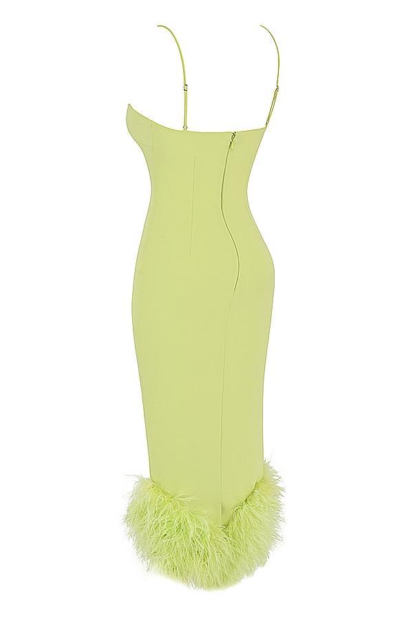 Alessia  lime midi dress Product Image