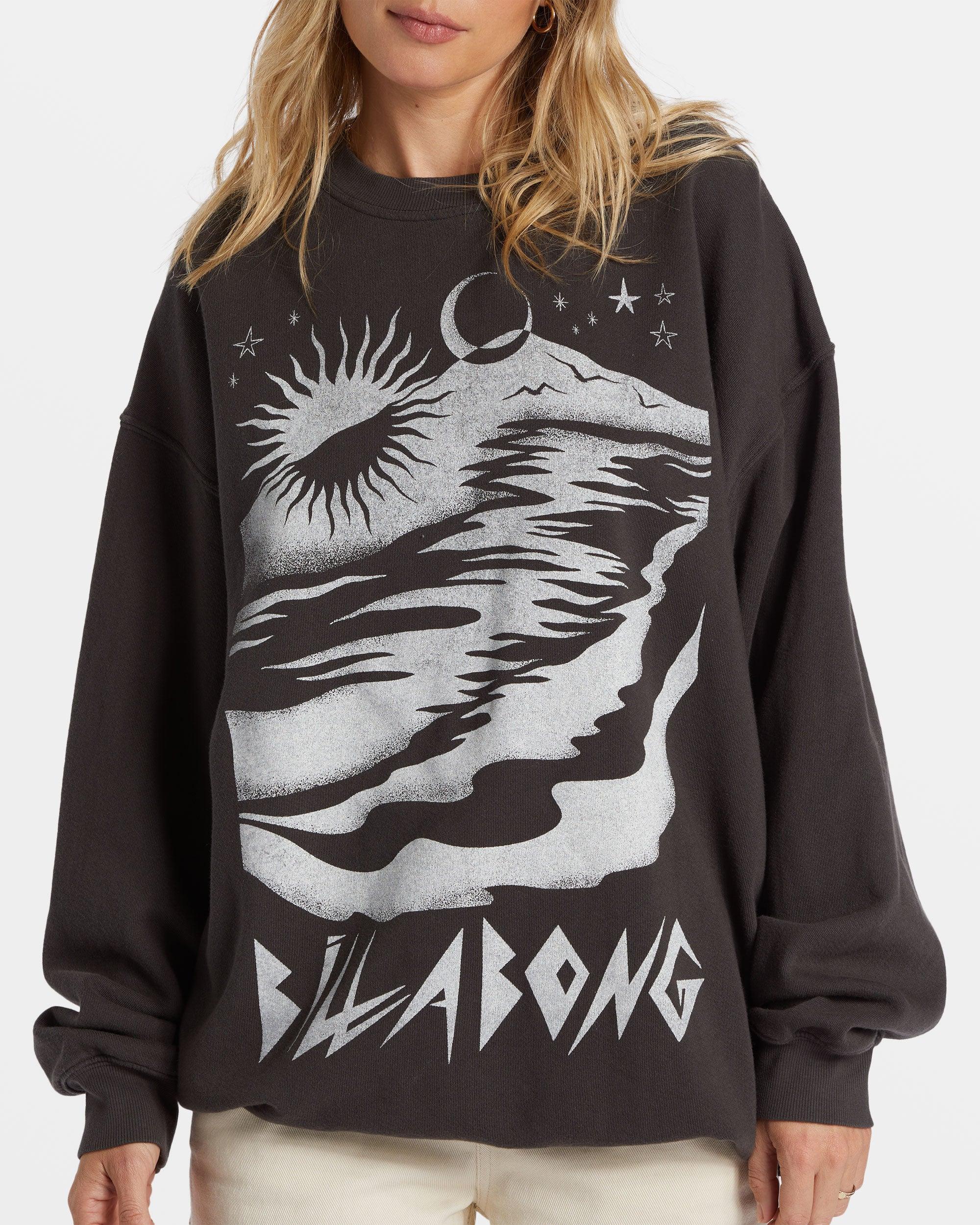 Ride In Oversized Crewneck Sweatshirt - Black Sands Female Product Image