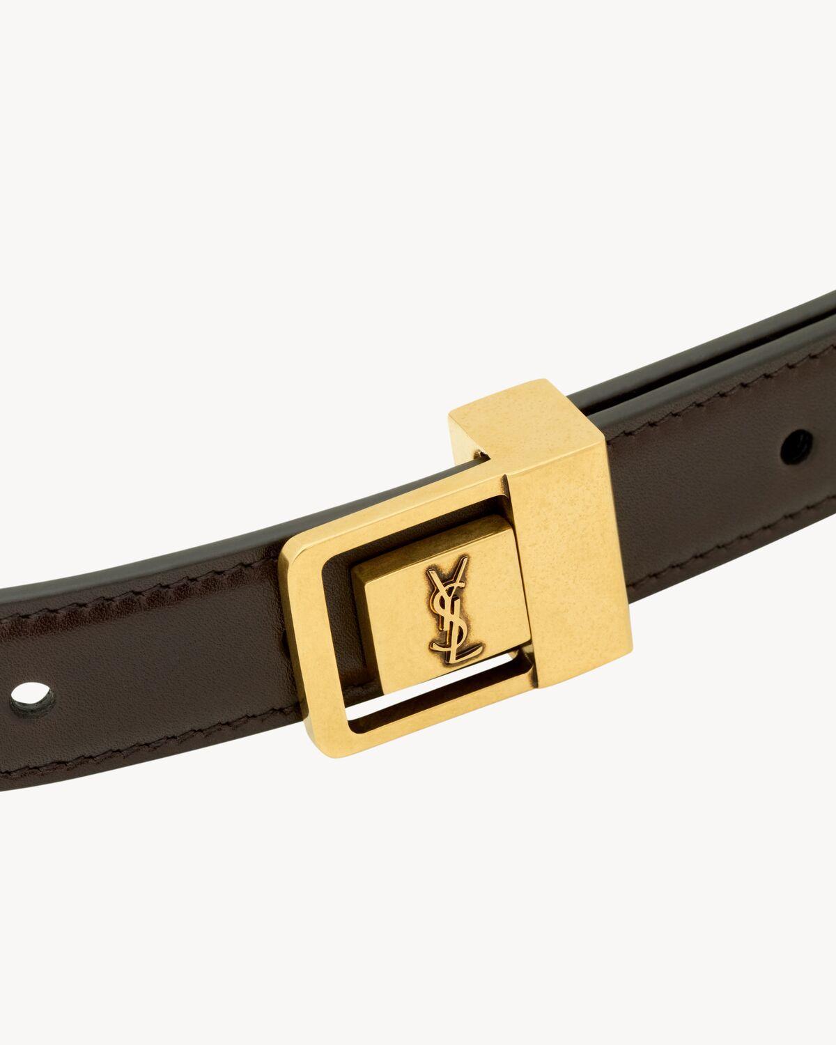 LA 66 thin belt in smooth leather | Saint Laurent | YSL.com Product Image