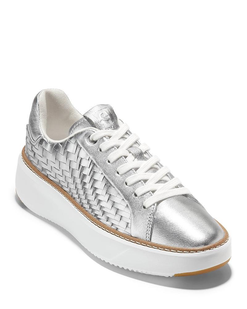 Cole Haan Womens GrandPr Topspin Sneakers - Silver Size 8 Product Image