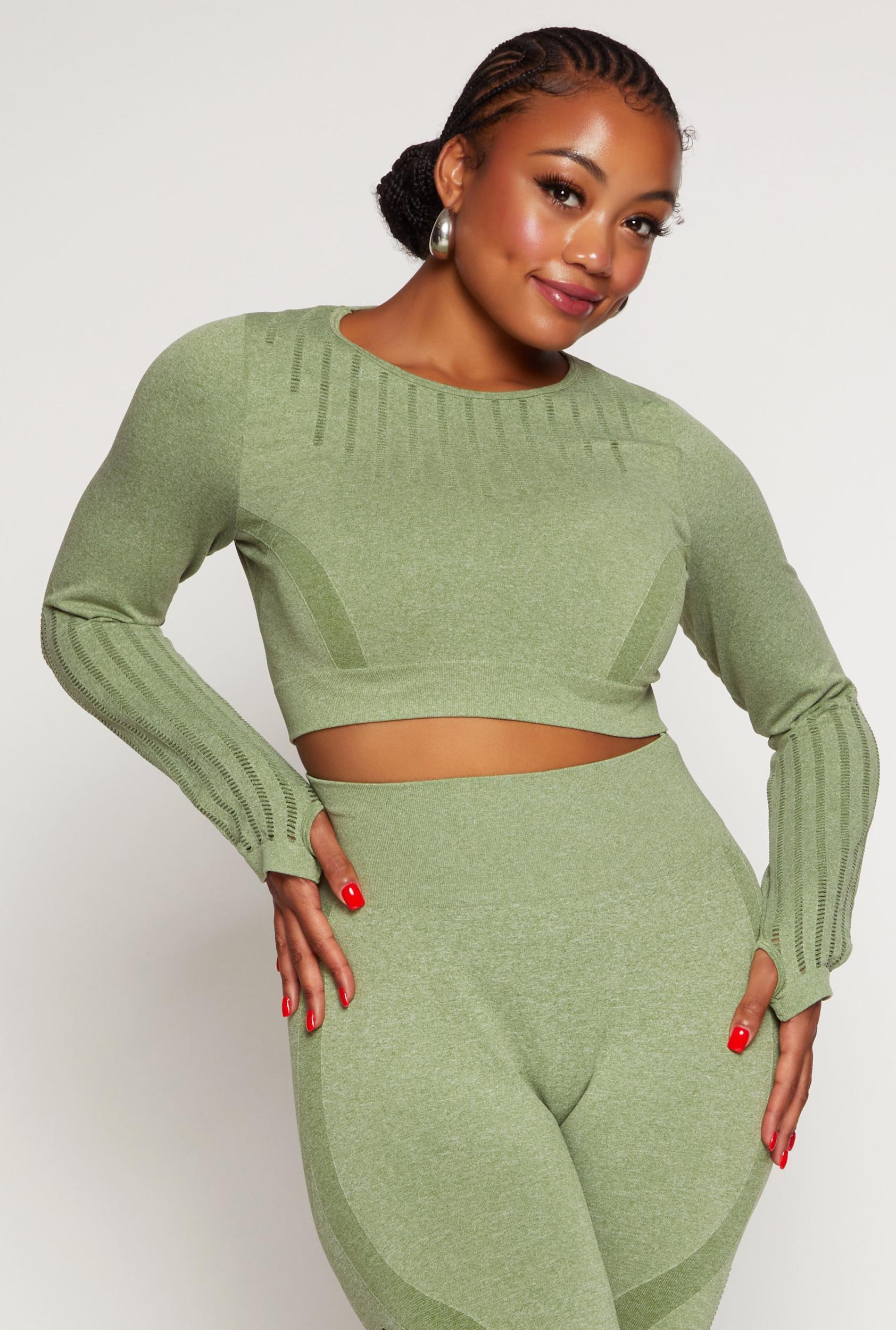 Womens Plus Size Seamless Laser Cut Active Top Product Image