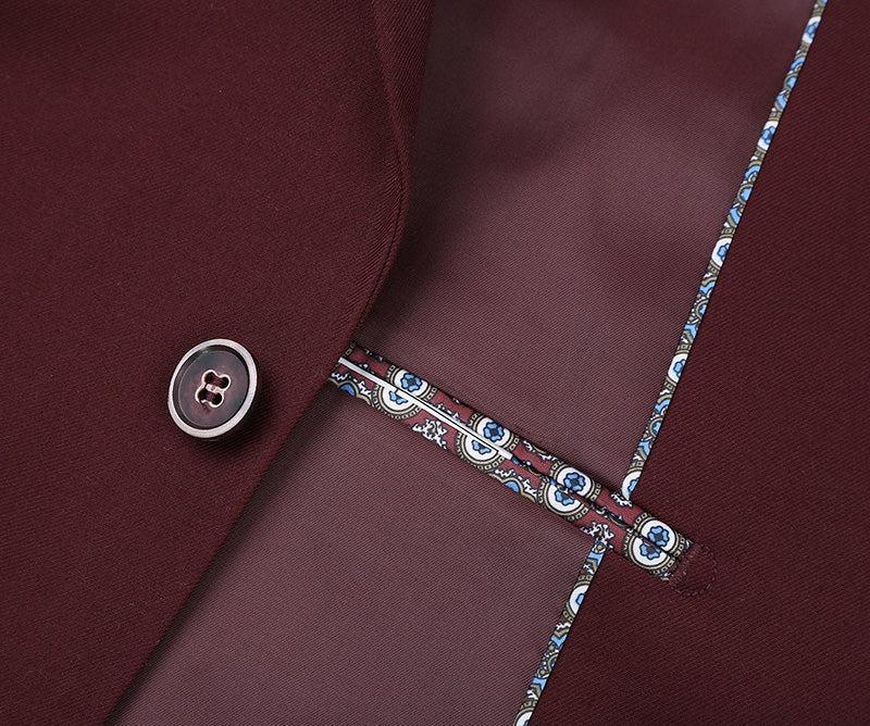 Vanderbilt Collection - Classic 2 Piece Suit 2 Buttons Regular Fit In Burgundy Product Image