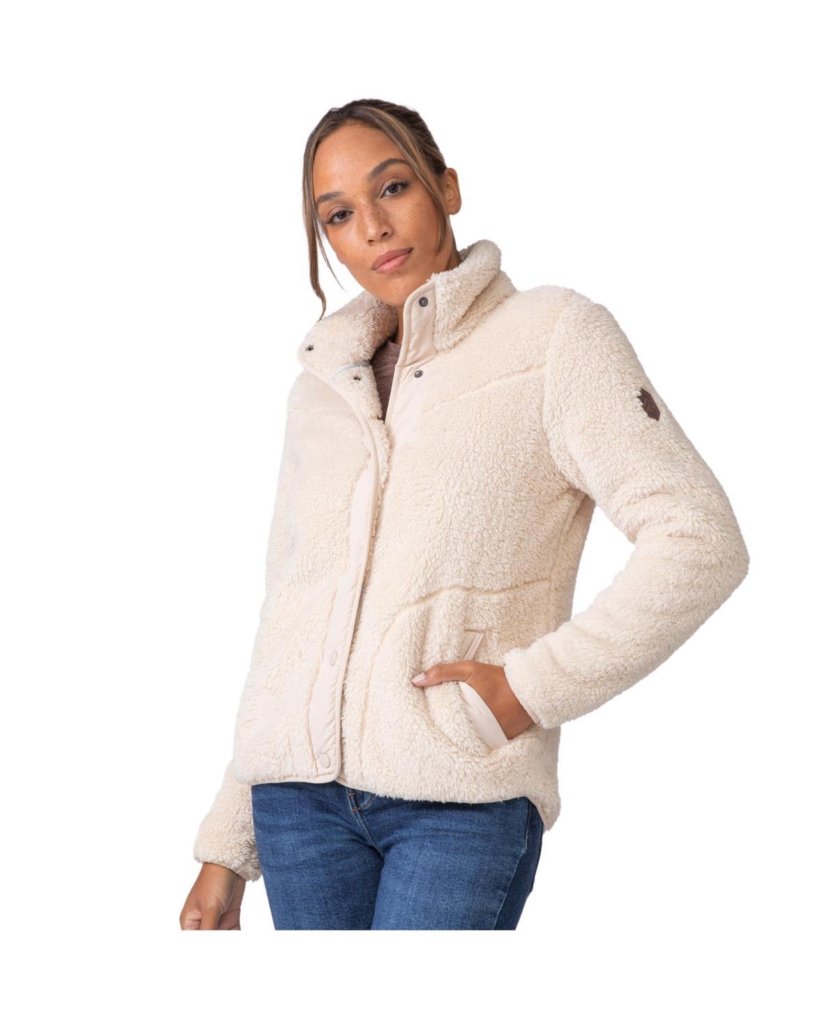 Free Country Womens Sherpa Butter Pile Button Front Jacket Product Image