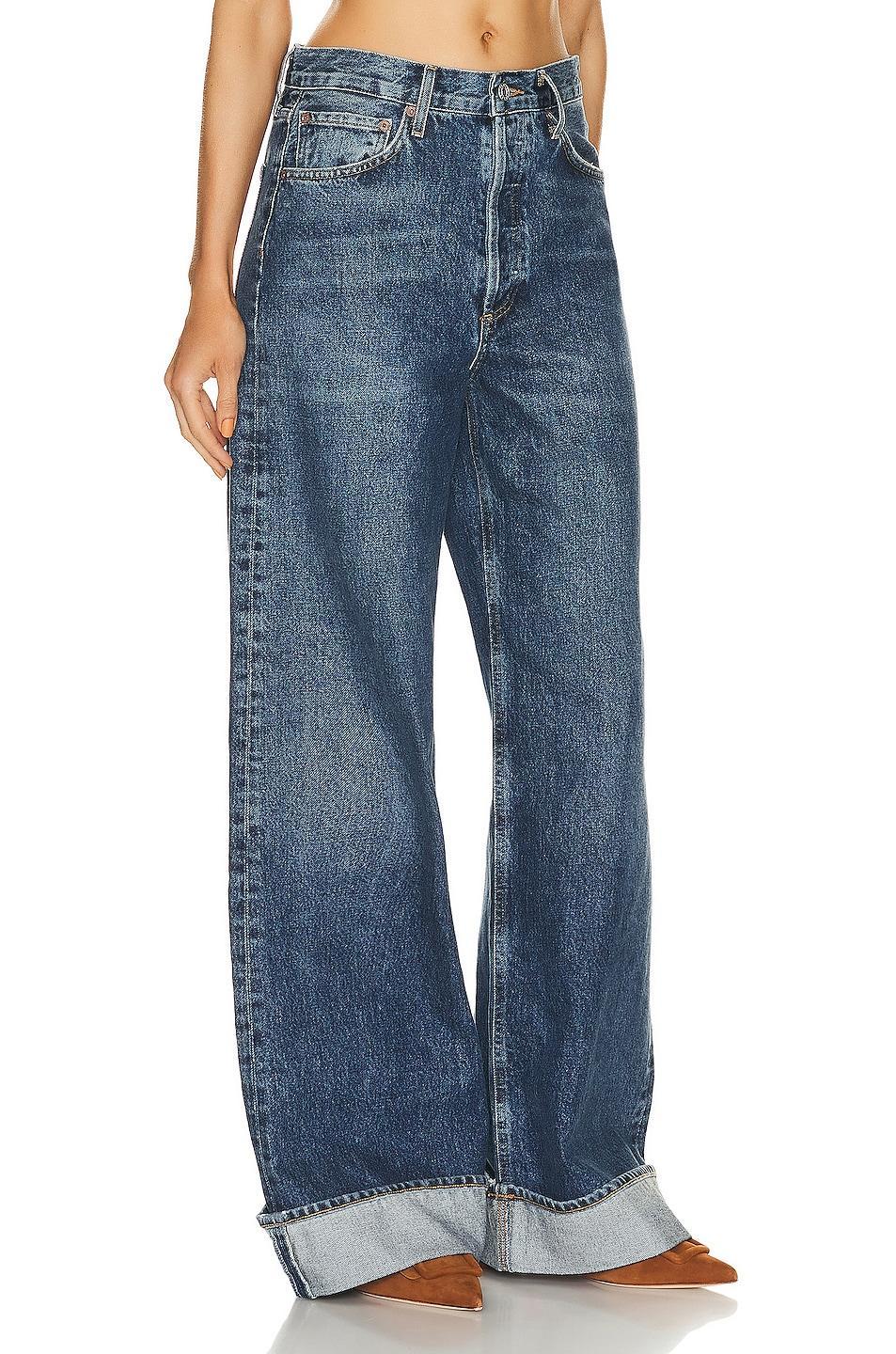 Dame Wide-Leg Cuffed Jeans Product Image