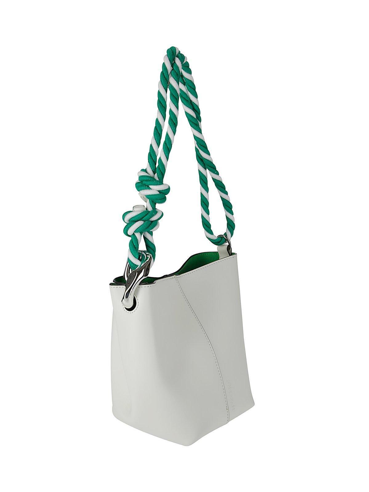 JW ANDERSON Jwa Corner Small Bucket Bag In White Product Image